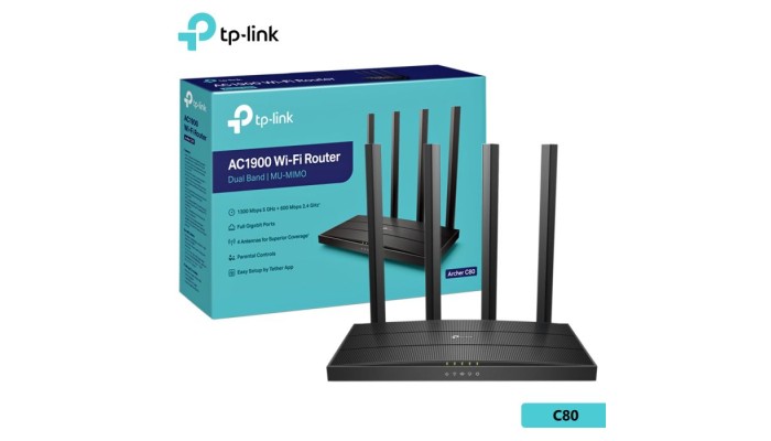 TP-LINK ARCHER C80 AC1900 Wireless MU-MIMO WI-FI ROUTER